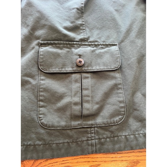 LL Bean Adirondack Barn Coat Loden Green Flannel Lined Cotton Jacket 3X NWT - Picture 7 of 15